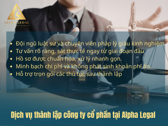 Alpha Legal tư vấn thành lập công ty cổ phần