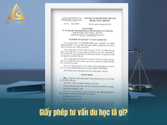 Giấy phép đăng ký kinh doanh tư vấn du học