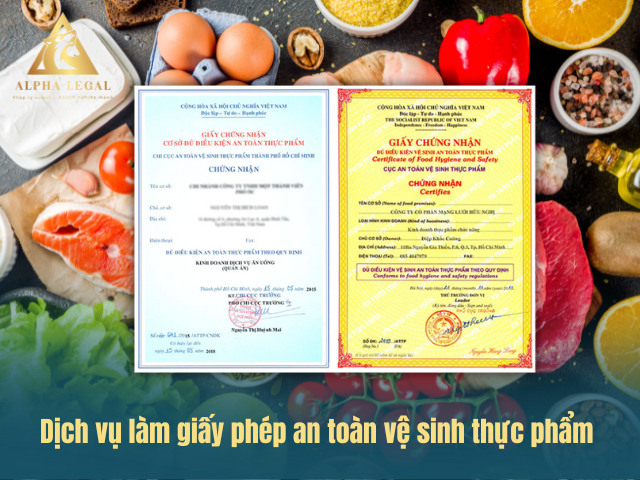 Dịch vụ xin giấy phép an toàn vệ sinh thực phẩm trọn gói