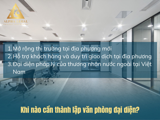 Các trường hợp cần thành lập VPĐD