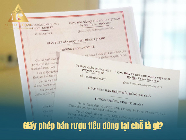 Giấy phép bán rượu tiêu dùng tại chỗ