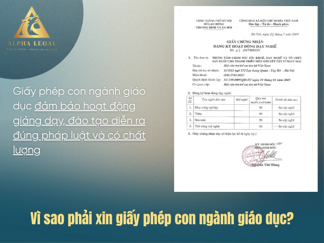 Giấy phép con ngành giáo dục là yêu cầu bắt buộc