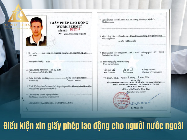 Điều kiện xin cấp giấy phép lao động cho người nước ngoài