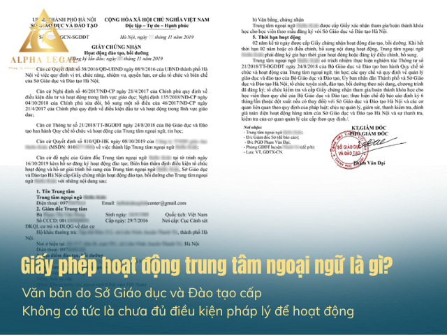 Mẫu giấy xin phép mở trung tâm ngoại ngữ