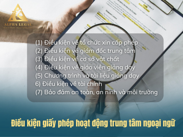Điều kiện xin giấy phép hoạt động trung tâm ngoại ngữ là gì
