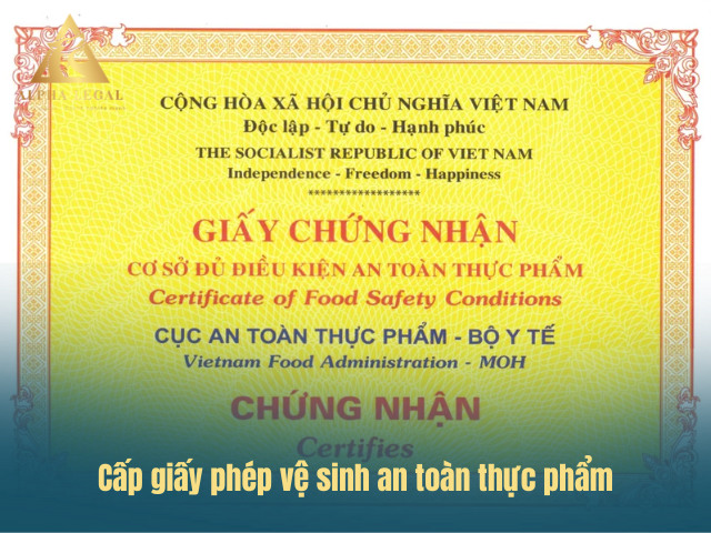 Mẫu giấy phép vệ sinh an toàn thực phẩm