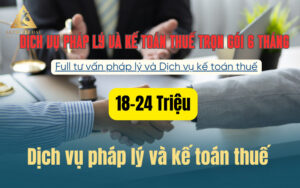 Dịch vụ pháp lý và kế toán thuế trọn gói cho startup